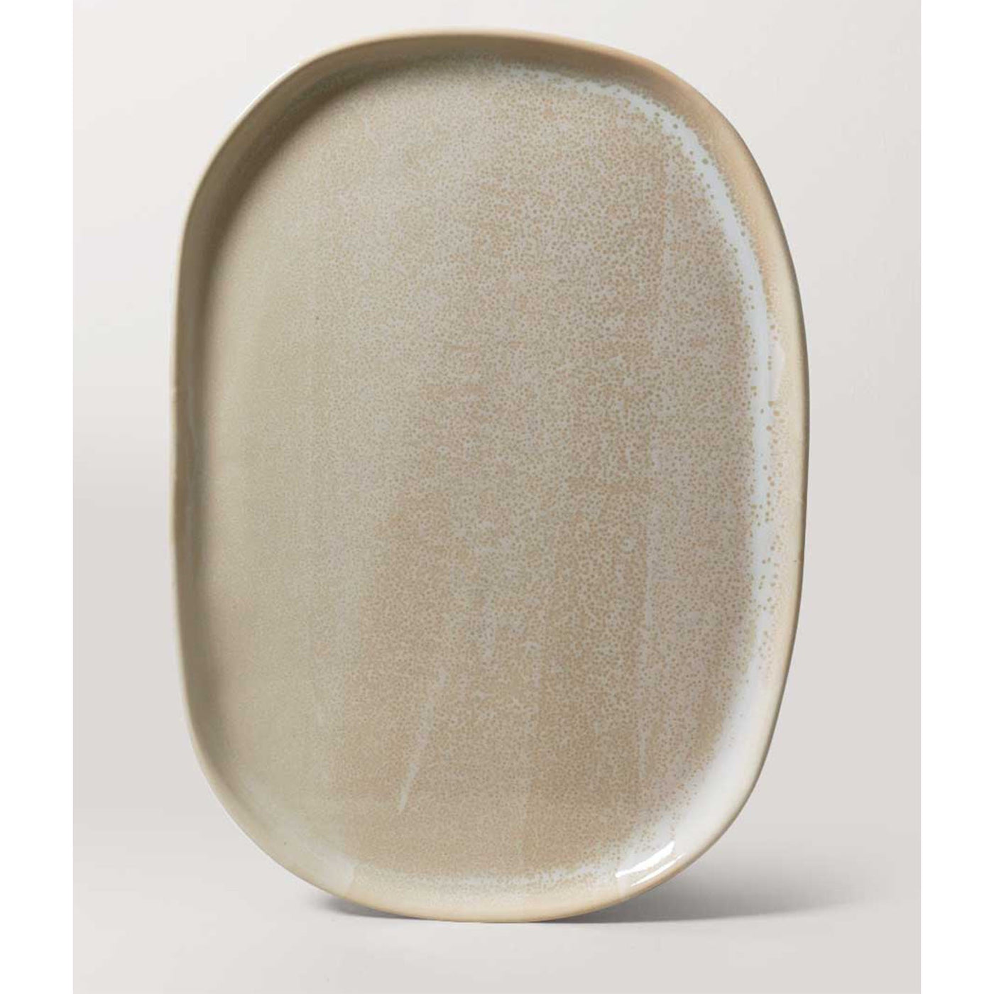 Hand Pressed Oval Tray - Linen