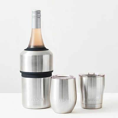 Huski Wine Tumbler - Brushed Stainless