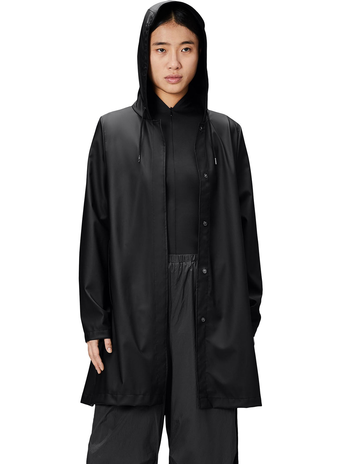 Rains A-Line Jacket - Black