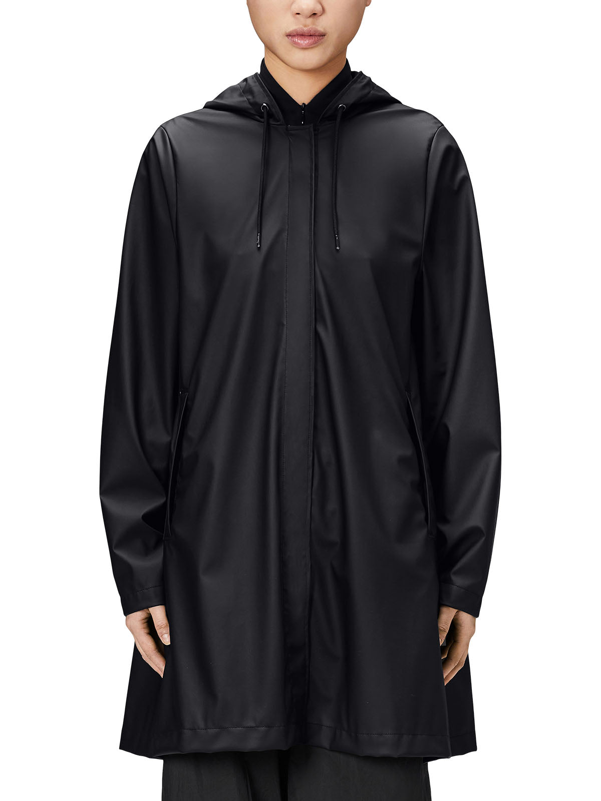 Rains A-Line Jacket - Black