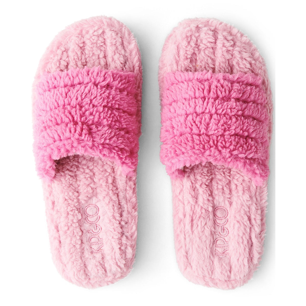 Poochie Pink Quilted Sherpa Adult Slippers