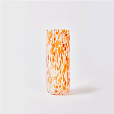 Glass Carafe Dots - Orange