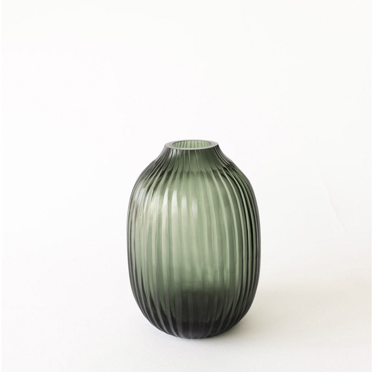 Cut Glass Vase Pod - Moss