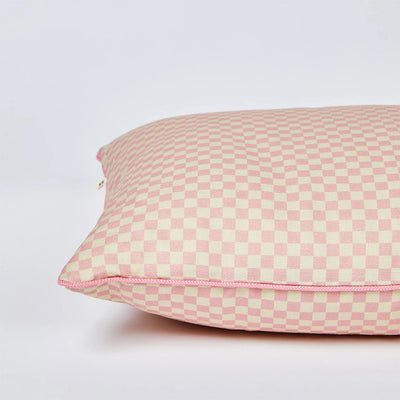Outdoor Cushion Tiny Checkers Pink 60 x 40cm
