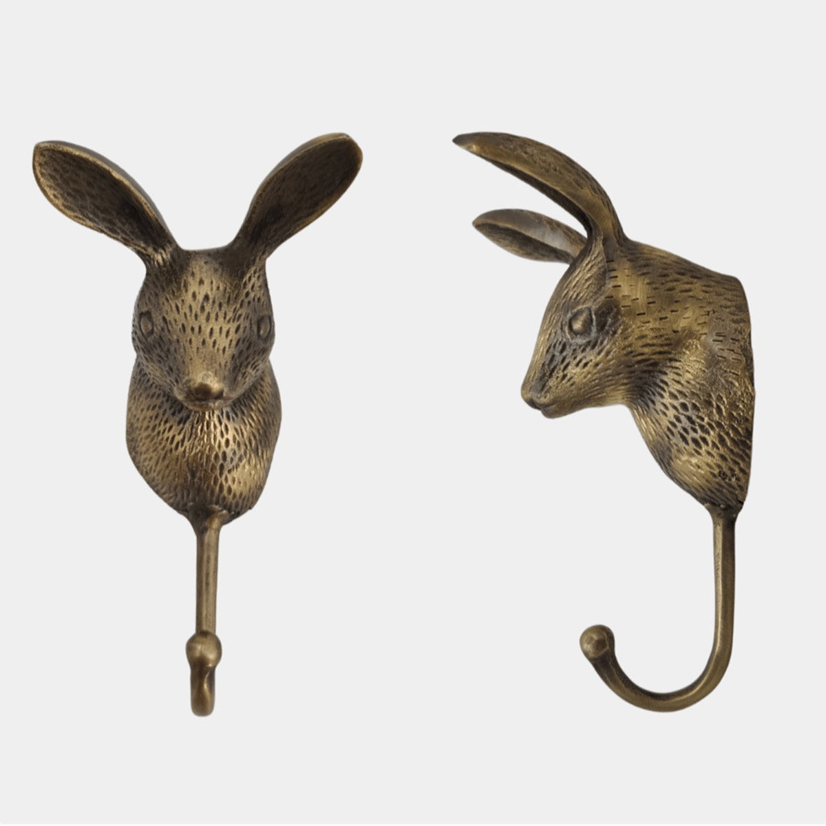 Hook Woodland Rabbit Antique Brass