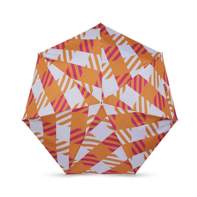 Anatole Sloane Gingham Umbrella - Orange & Pink