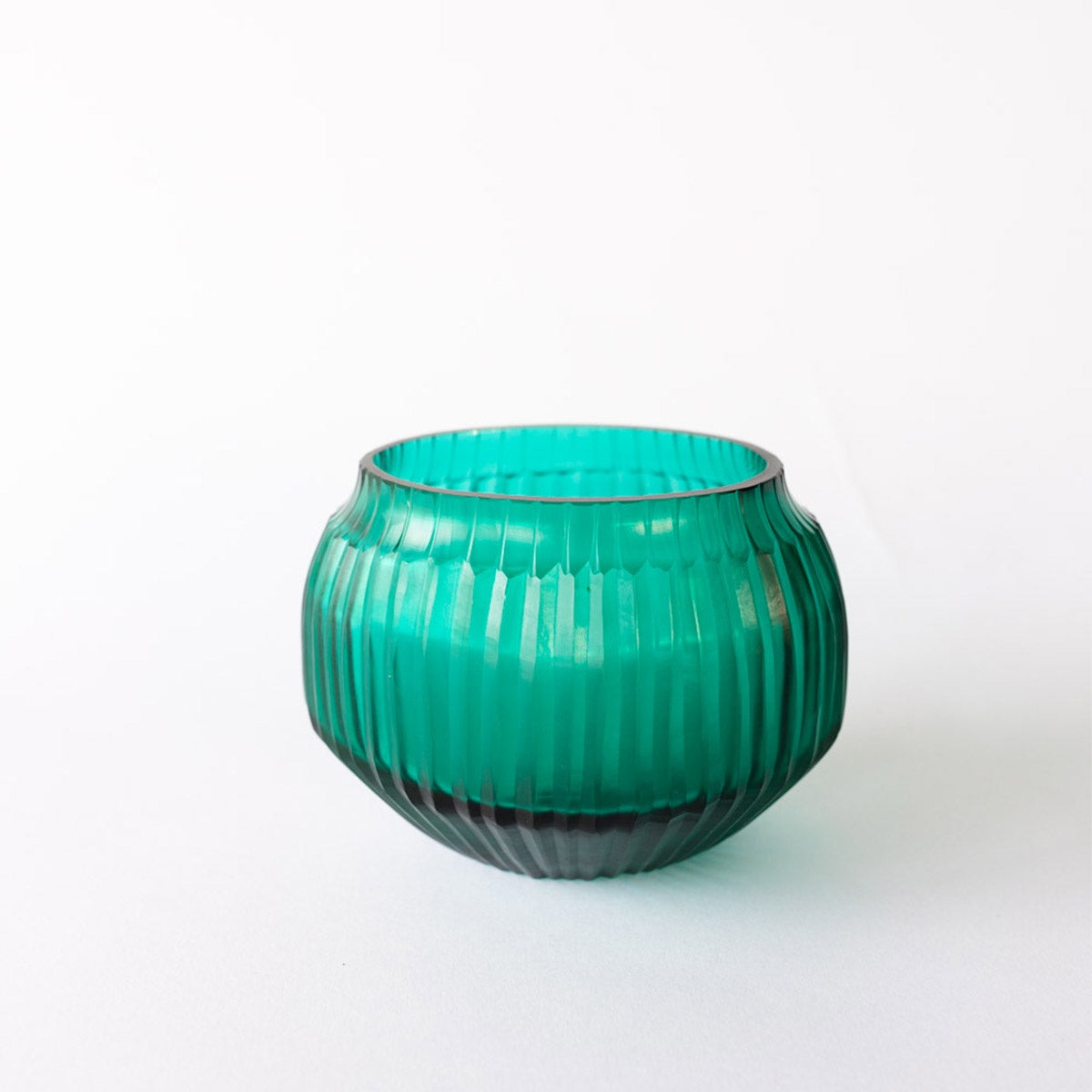 Cut Glass Vase Mini Turquoise