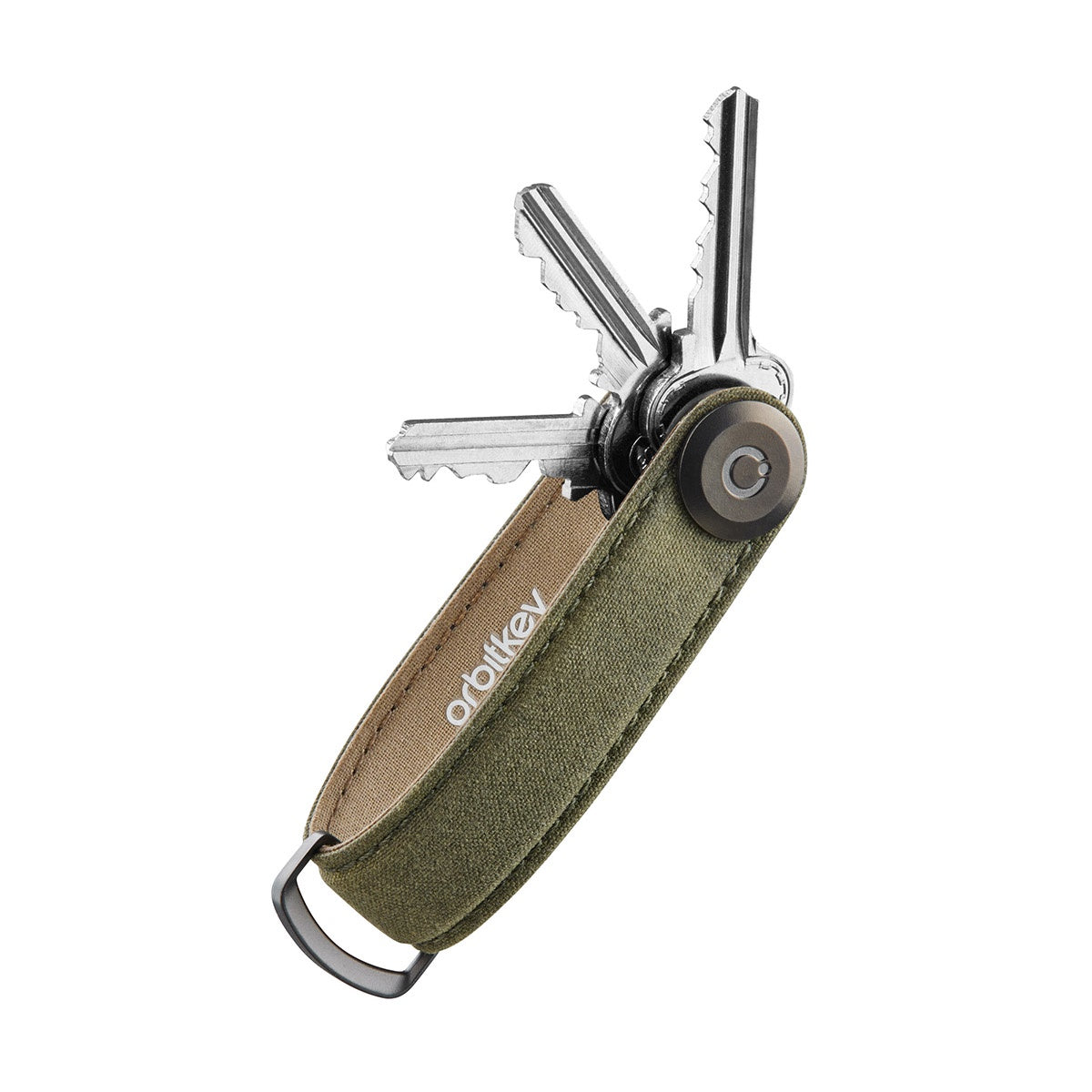 Waxed Canvas Key Organiser - Khaki Green