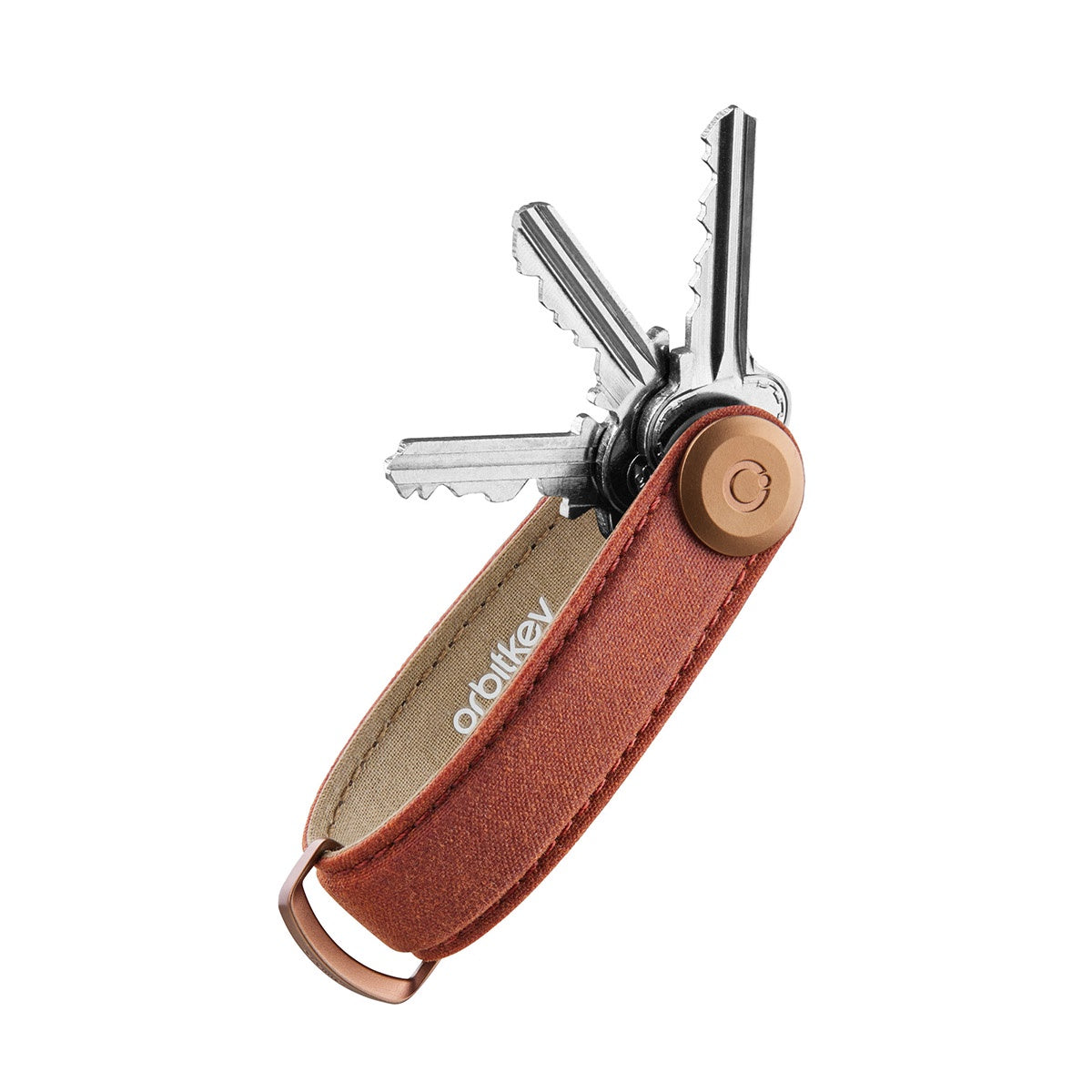 Waxed Canvas Key Organiser - Brick Red