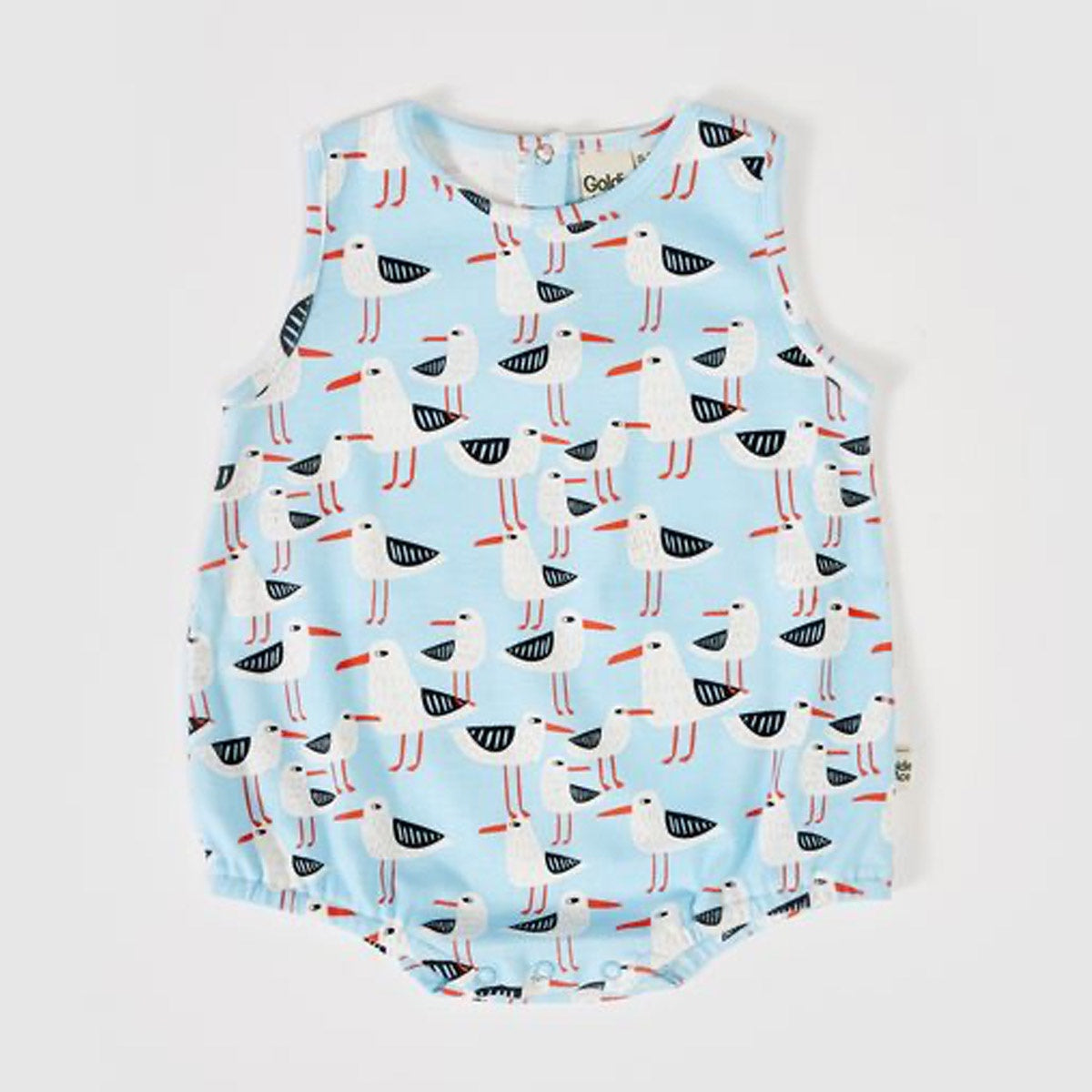 Seagulls  Print Bubble Romper