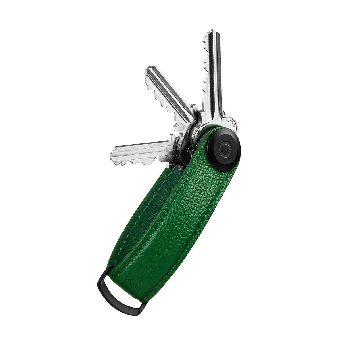 Pebbled Leather Key Organiser - Emerald