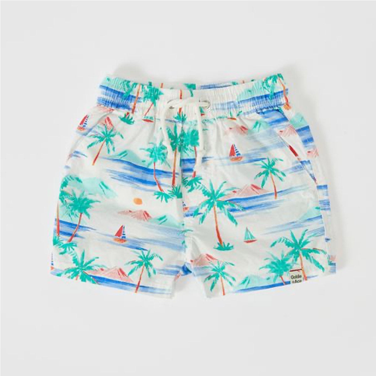 Noah Cotton Shorts Paradise White