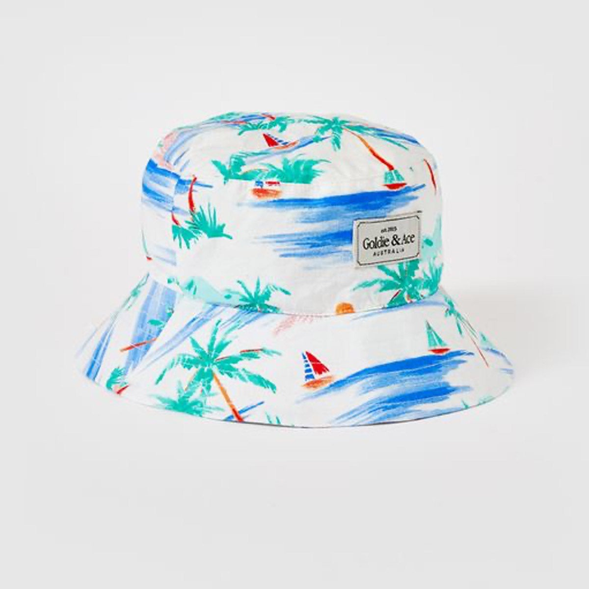 Goldie Cotton Bucket Hat - Paradise White