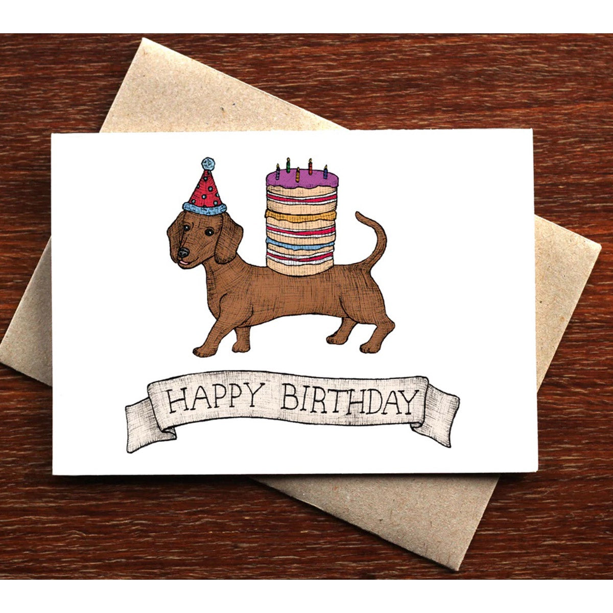 Sausage Dog Birthday, Greeting Card