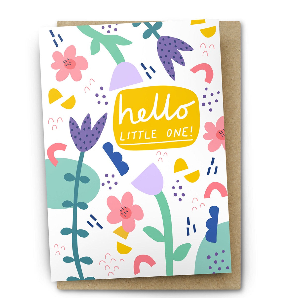 Hello Little One, New Baby Greeting Card