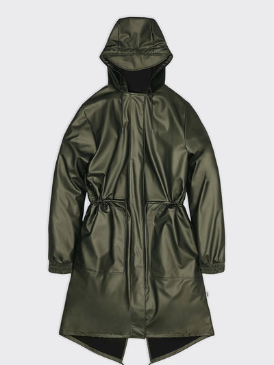 Rains String Parka - Evergreen