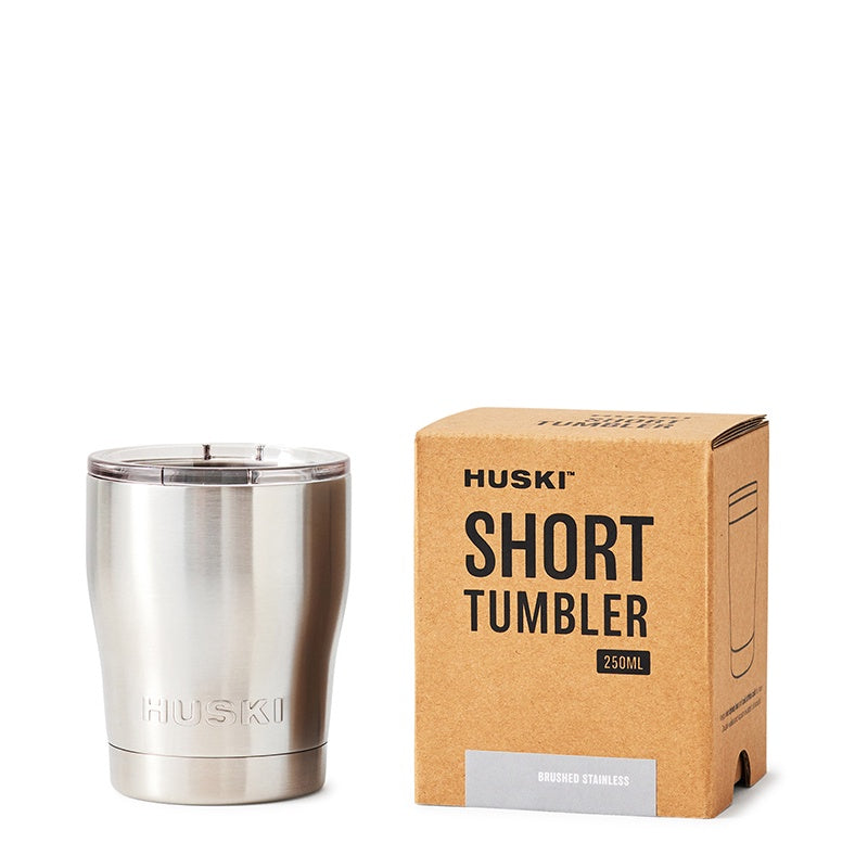 Huski  Short Tumbler 2.0 -Brushed Stainless