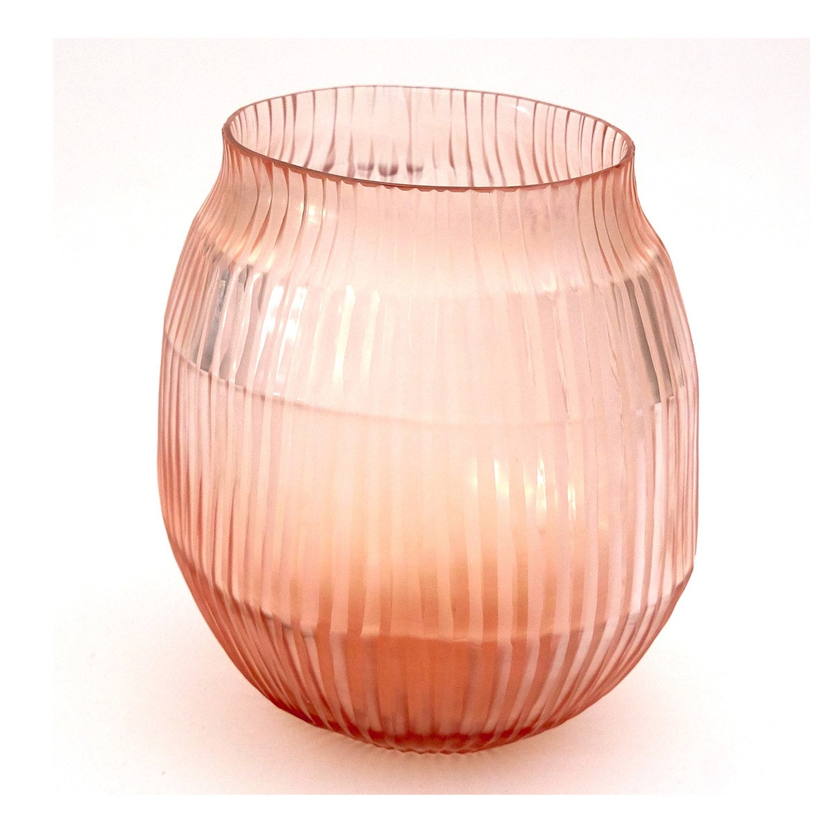 Cut Glass Vase SML Peach