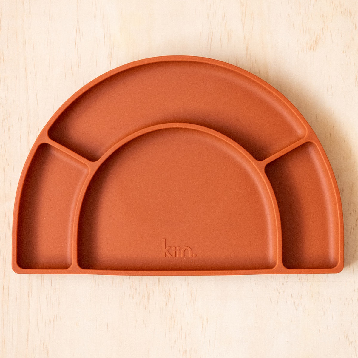 Silicone Divided Plate - Rust
