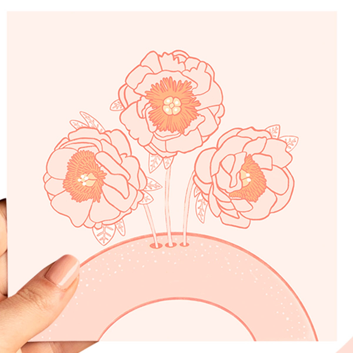 Peonies Greeting Card