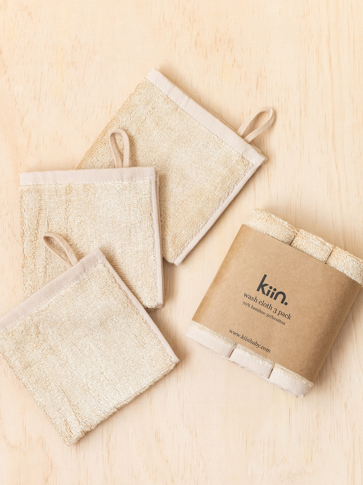 Wash cloth 3 pack - Oat