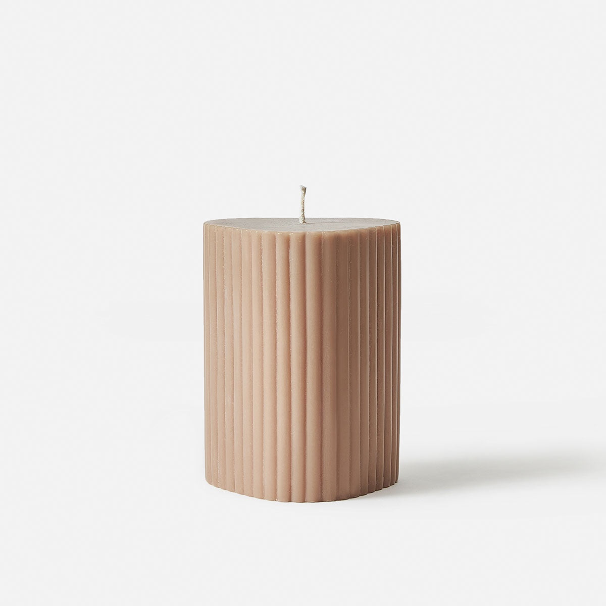 Costa Pillar Candle Oat Medium
