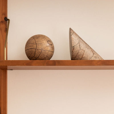 Geo Marble Sphere Forest Brown
