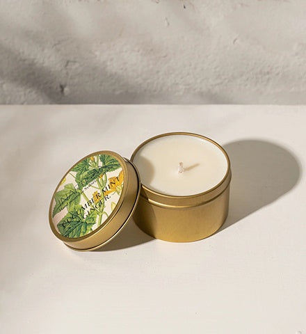 Soy Candle in Travel Tin - Cucumber Mint & Ginger
