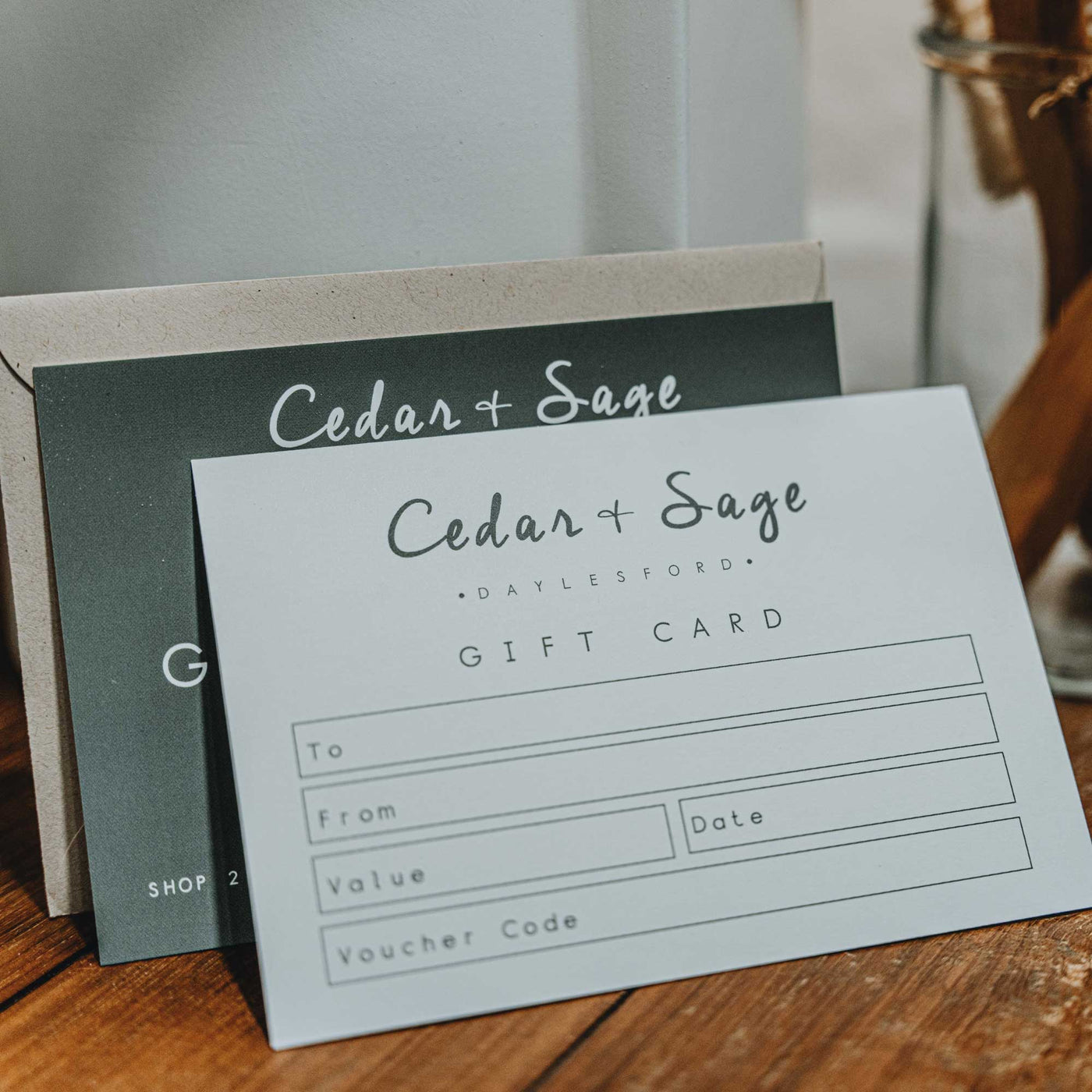 Cedar & Sage Online Gift Voucher