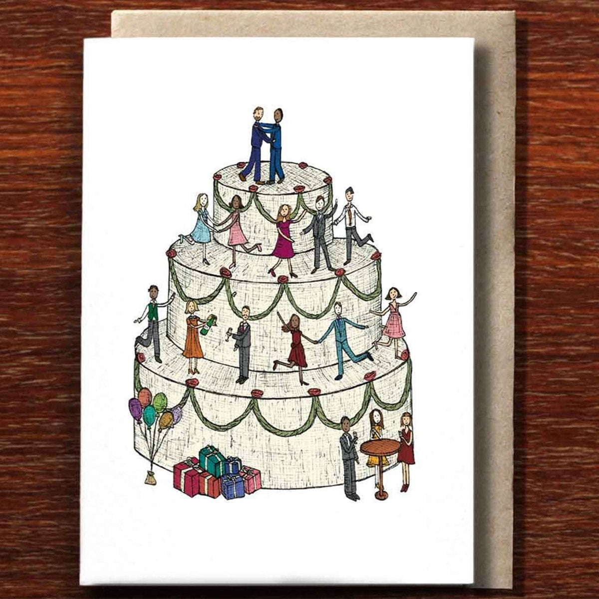 Wedding Cake Grooms, Greeting Card