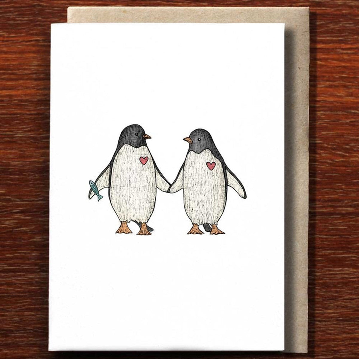 Penguin Love, Greeting Card