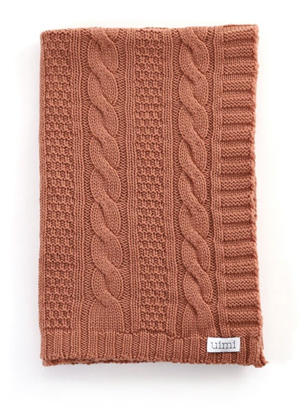 Trinity Chunky Cable Stitch Blanket Butterscotch