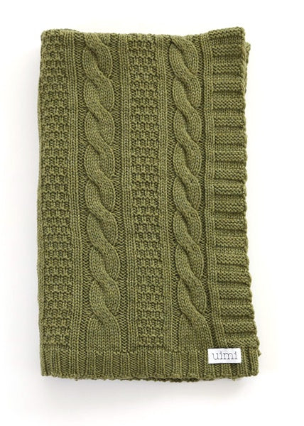 Trinity Chunky Cable Stitch Blanket Fern